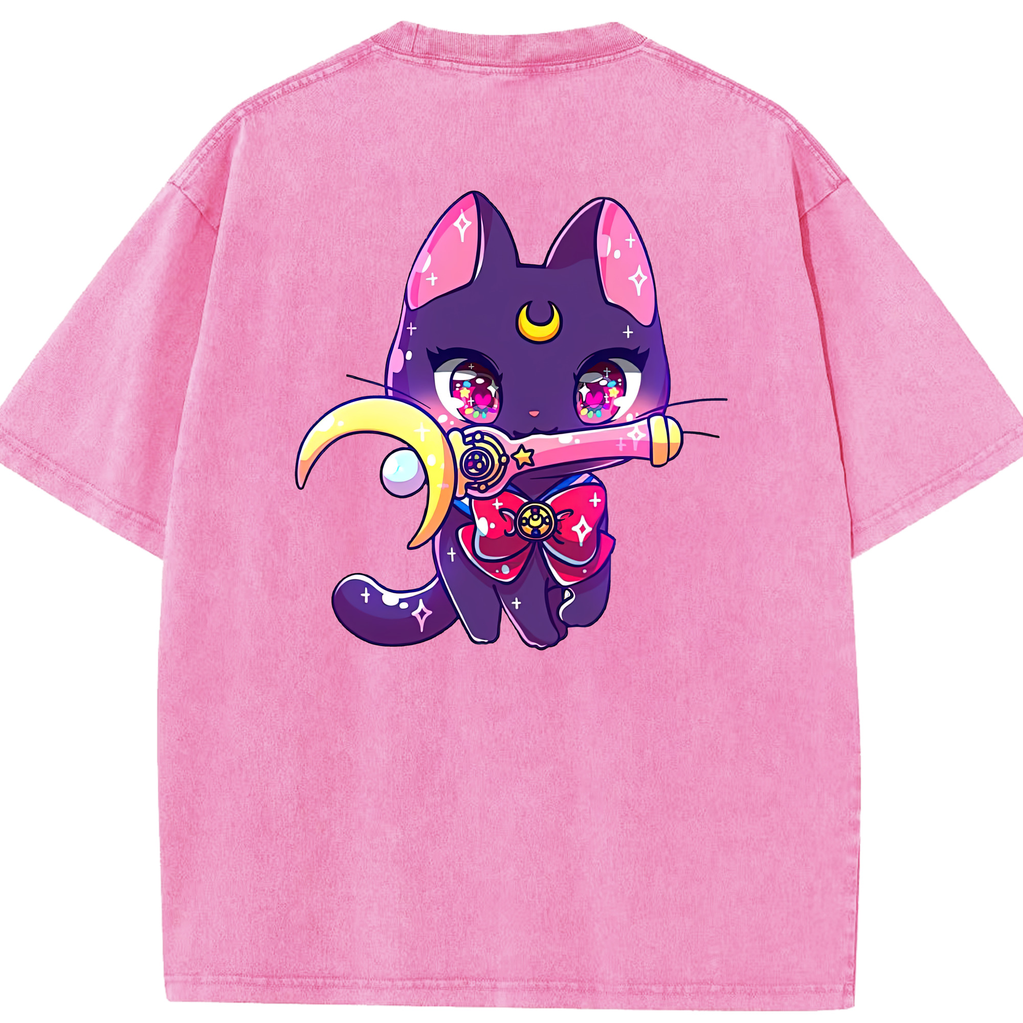 （画像用） 美少女戦士セーラームーン Sailor Moon 綿100% ヴィンテージ風 半袖Tシャツ（背面プリント）